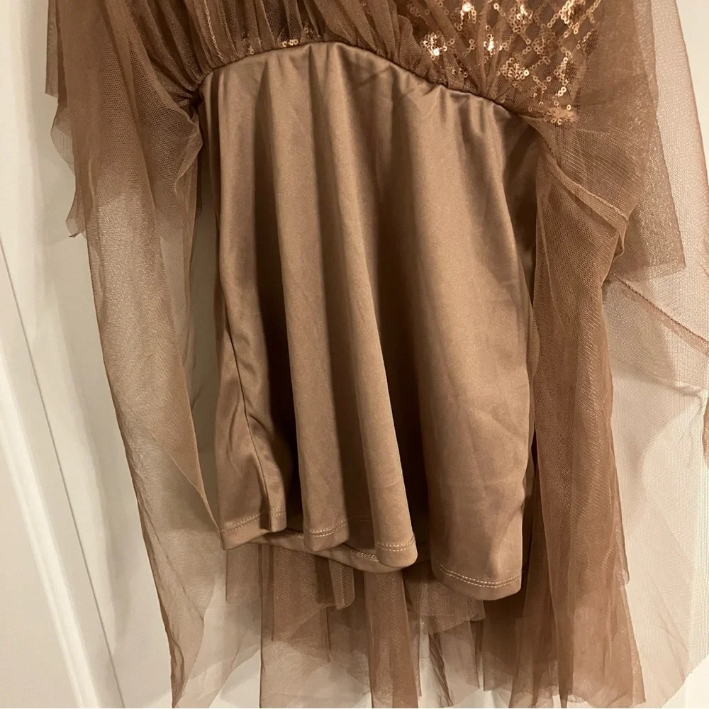 Lilt Girls‎ Formal Dress Bronze Sequins Fairy Style Special Occasion Size 4